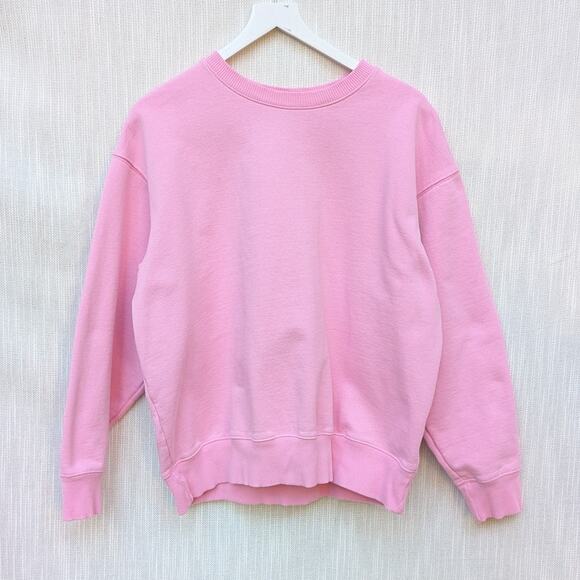 Zara Pink Fleece Long Sleeve Oversized Cotton Sweatshirt, size S-M - Picture 1 of 6